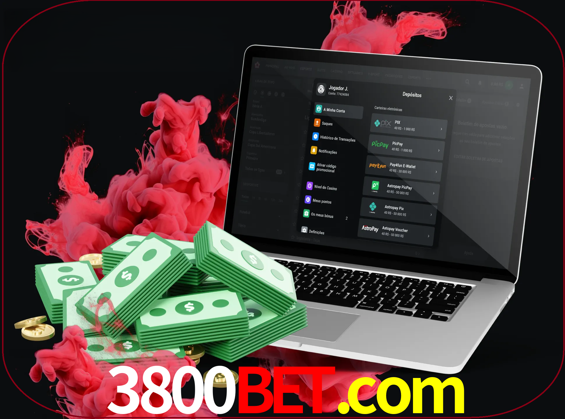 Para efetuar um depósito na sua conta 3800bet, basta escolher o método de depósito e especificar o montante.